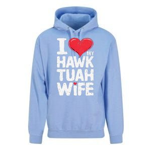 I Love My Hawk Tuah Wife Funny Hawk Tua Wife Unisex Surf Hoodie