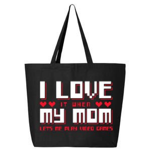 I Love My Mom Gift Gaming Cool Gift 25L Jumbo Tote