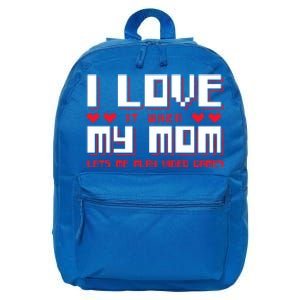 I Love My Mom Gift Gaming Cool Gift 16 in Basic Backpack