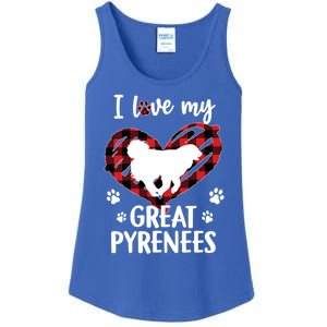 I Love My Great Pyrenees Valentine Dog Lover Valentine Gift Ladies Essential Tank