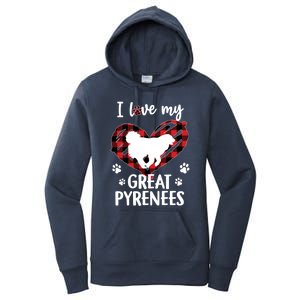 I Love My Great Pyrenees Valentine Dog Lover Valentine Gift Women's Pullover Hoodie