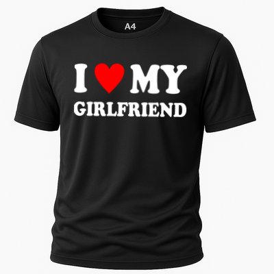 I Love My Girlfriend Heart Boyfriend Couples Performance Shirt