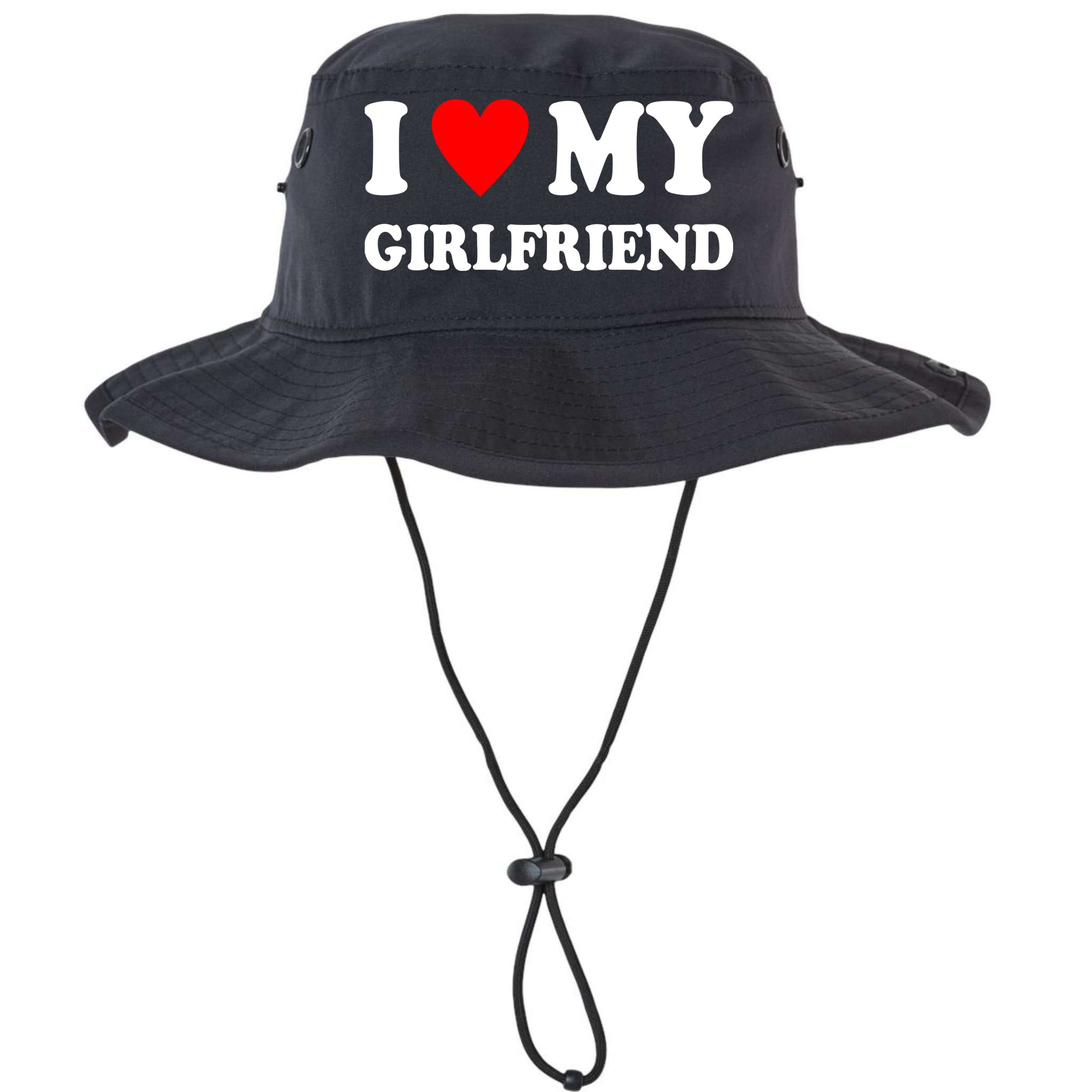 I Love My Girlfriend Heart Boyfriend Couples Bucket Hat