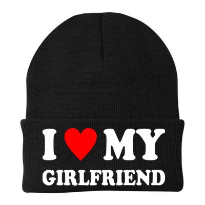 I Love My Girlfriend Heart Boyfriend Couples Beanie