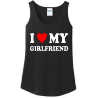 I Love My Girlfriend Heart Boyfriend Couples Ladies Essential Tank