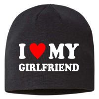 I Love My Girlfriend Heart Boyfriend Couples Sustainable Beanie