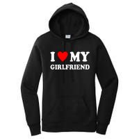 I Love My Girlfriend Heart Boyfriend Couples Women's Pullover Hoodie