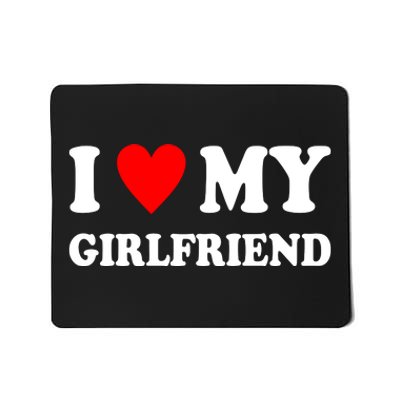 I Love My Girlfriend Heart Boyfriend Couples Mousepad