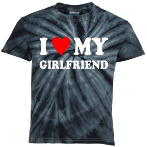 I Love My Girlfriend Heart Boyfriend Couples Kids Tie-Dye T-Shirt