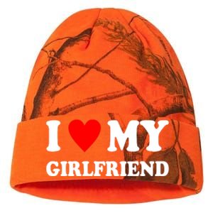 I Love My Girlfriend Heart Boyfriend Couples Kati Licensed 12" Camo Beanie