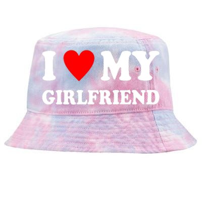 I Love My Girlfriend Heart Boyfriend Couples Tie-Dyed Bucket Hat