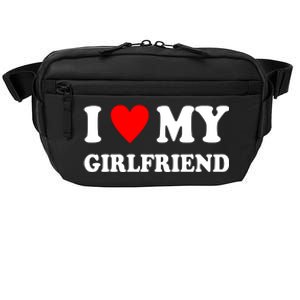 I Love My Girlfriend Heart Boyfriend Couples Crossbody Pack