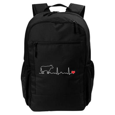 I Love My Cow Valve EKG Heartbeat Heart Patient Daily Commute Backpack
