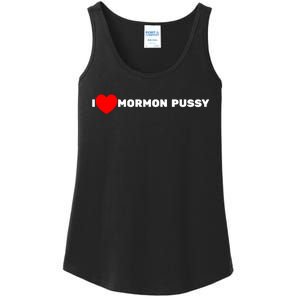 I Love Mormon Pussy Shirt Funny Meme Ladies Essential Tank