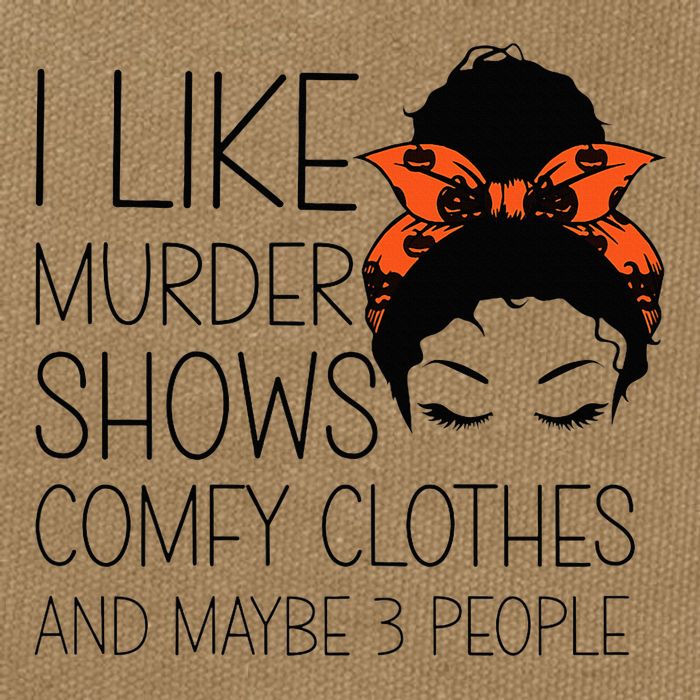 I Like Murder Shows Comfy Clothes 3 People Halloween Comfy Cotton Canvas Backpack
