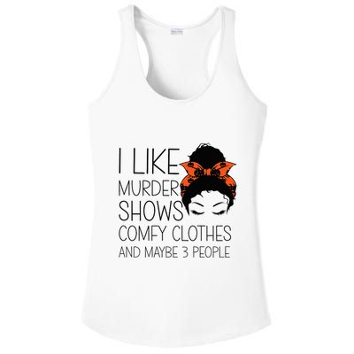 I Like Murder Shows Comfy Clothes 3 People Halloween Comfy Ladies PosiCharge Competitor Racerback Tank