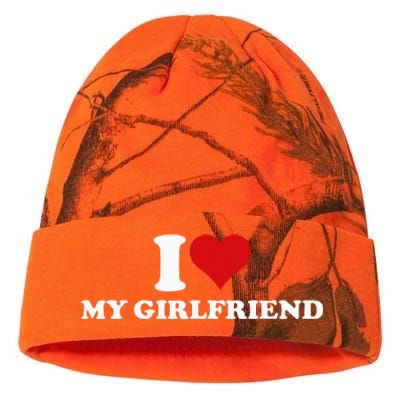 I Love My Hot Girlfriend I Heart My Hot Girlfriend Gf Kati Licensed 12" Camo Beanie