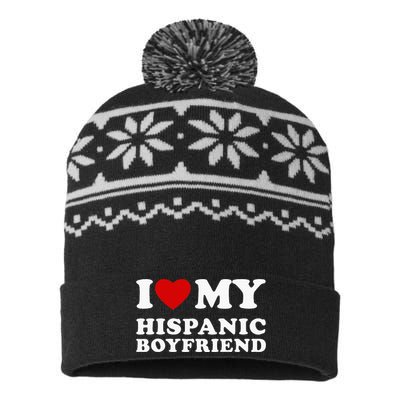 I Love My Hispanic Boyfriend USA-Made Snowflake Beanie