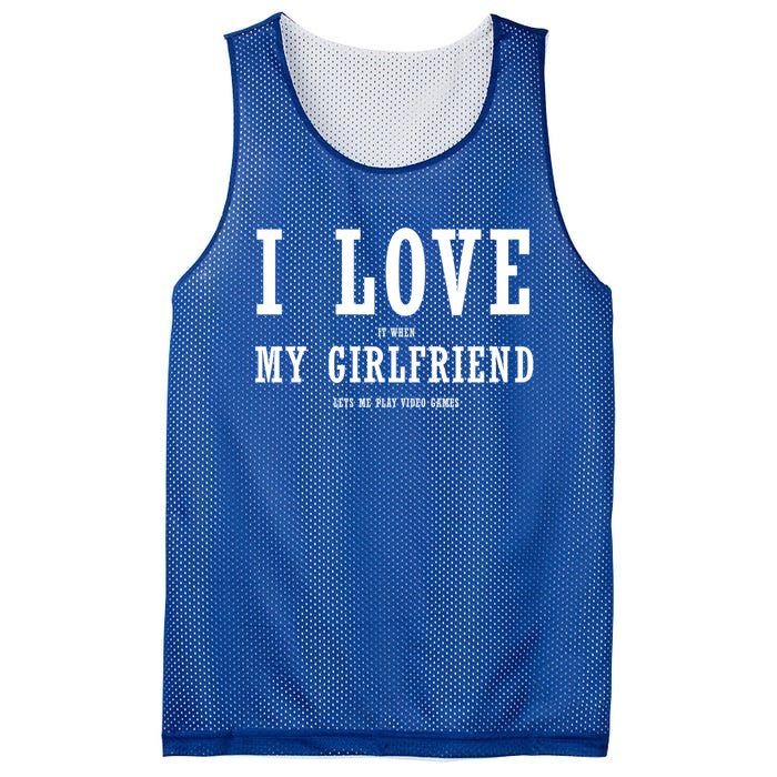 I Love My Friend Funny Video Gaming Gamer Gift Cute Gift Mesh Reversible Basketball Jersey Tank