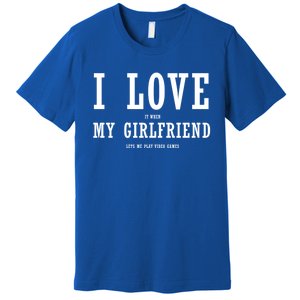 I Love My Friend Funny Video Gaming Gamer Gift Cute Gift Premium T-Shirt