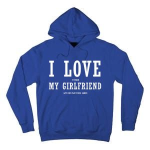 I Love My Friend Funny Video Gaming Gamer Gift Cute Gift Tall Hoodie