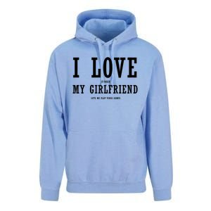 I Love My Friend Funny Video Gaming Gamer Gift Cute Gift Unisex Surf Hoodie