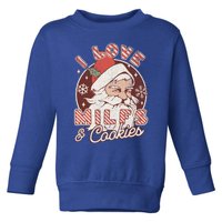 I Love Milfs And Cookies Naughty Santa Claus Christmas Funny Gift Toddler Sweatshirt