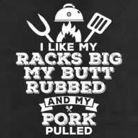 I Like My Racks Big My Butt Rubbed And Pork Pulled Pig BBQ Golf Towel