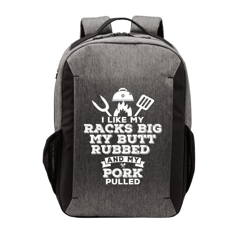 I Like My Racks Big My Butt Rubbed And Pork Pulled Pig BBQ Vector Backpack