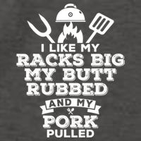 I Like My Racks Big My Butt Rubbed And Pork Pulled Pig BBQ Vector Backpack