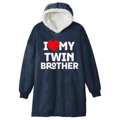 I Love My Twin Brother Twin Lovers Day Whacky Twin Hooded Wearable Blanket