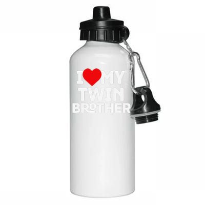 I Love My Twin Brother Twin Lovers Day Whacky Twin Aluminum Water Bottle