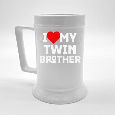 I Love My Twin Brother Twin Lovers Day Whacky Twin Beer Stein