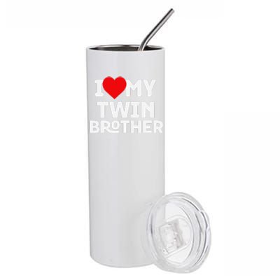 I Love My Twin Brother Twin Lovers Day Whacky Twin Stainless Steel Tumbler