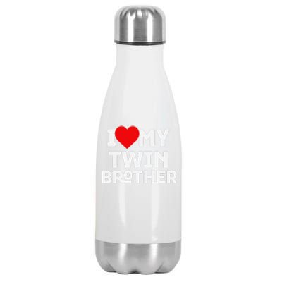 I Love My Twin Brother Twin Lovers Day Whacky Twin Stainless Steel Insulated Water Bottle