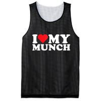 I Love My Munch I Heart My Munch For Munching Lover Mesh Reversible Basketball Jersey Tank