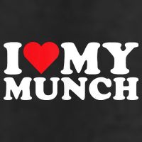 I Love My Munch I Heart My Munch For Munching Lover Golf Towel