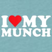 I Love My Munch I Heart My Munch For Munching Lover Sueded Cloud Jersey T-Shirt