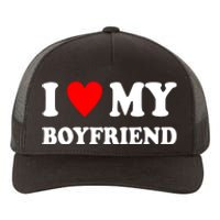 I Love My Boyfriend Heart Girlfriend Couples Yupoong Adult 5-Panel Trucker Hat