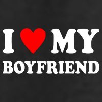 I Love My Boyfriend Heart Girlfriend Couples Beanie