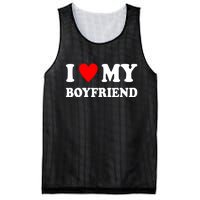 I Love My Boyfriend Heart Girlfriend Couples Mesh Reversible Basketball Jersey Tank