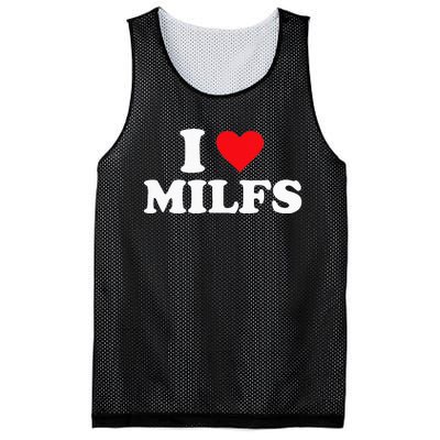 I Love Milfs Mesh Reversible Basketball Jersey Tank