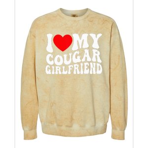 I Love My Cougar Girlfriend I Heart My Cougar Girlfriend Gf Colorblast Crewneck Sweatshirt