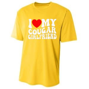 I Love My Cougar Girlfriend I Heart My Cougar Girlfriend Gf Performance Sprint T-Shirt