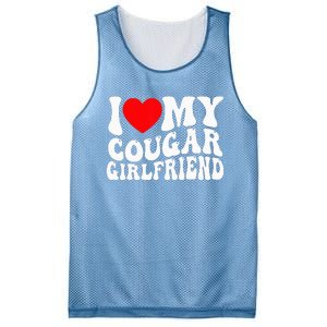 I Love My Cougar Girlfriend I Heart My Cougar Girlfriend Gf Mesh Reversible Basketball Jersey Tank