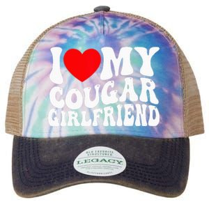 I Love My Cougar Girlfriend I Heart My Cougar Girlfriend Gf Legacy Tie Dye Trucker Hat