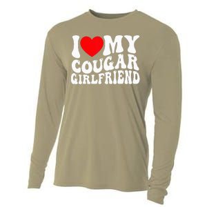 I Love My Cougar Girlfriend I Heart My Cougar Girlfriend Gf Cooling Performance Long Sleeve Crew