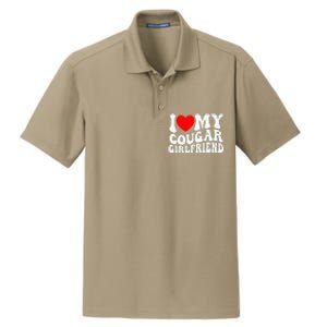 I Love My Cougar Girlfriend I Heart My Cougar Girlfriend Gf Dry Zone Grid Polo