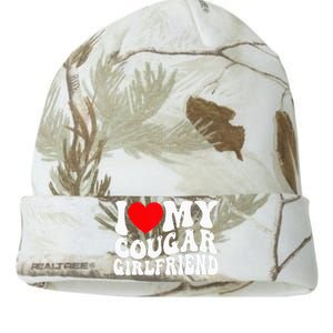 I Love My Cougar Girlfriend I Heart My Cougar Girlfriend Gf Kati Licensed 12" Camo Beanie