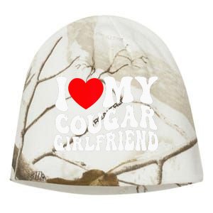 I Love My Cougar Girlfriend I Heart My Cougar Girlfriend Gf Kati - Camo Knit Beanie